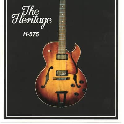 Heritage Guitars- H-575, promotional print/cut sheet, 1988 image 1