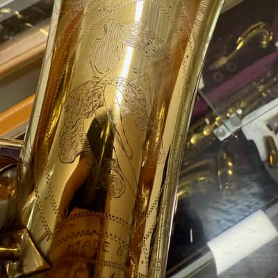 Conn Gold Plated New Wonder 8m C Melody Saxophone w/PORTRAIT EXTRA ENGRAVING image 6