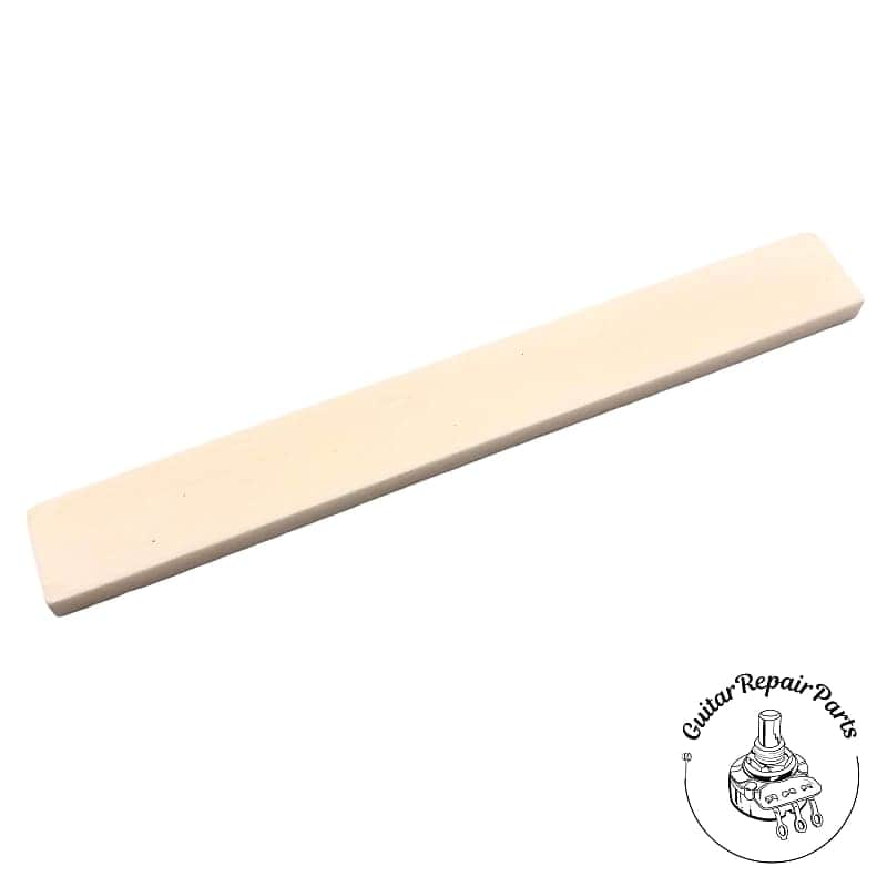 Bone Acoustic Guitar Saddle Blank, Long, 4.25" x .5" x .16" - Bleached Bone image 1