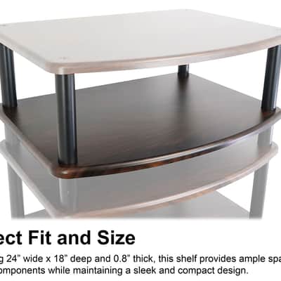 Rockville SHELF FOR FLX DARK WOOD Add-On Shelf + Tubes For FLX image 4