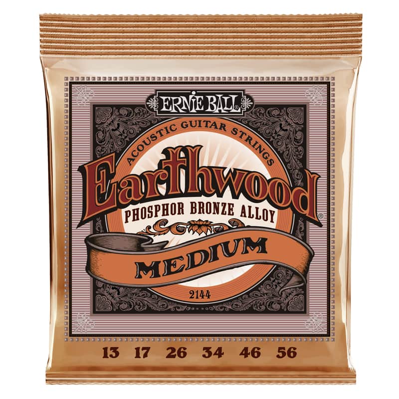 Ernie Ball Earthwood Medium Phosphor Bronze Acoustic Guitar Strings - 13-56 Gauge image 1