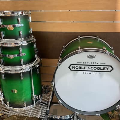 Noble&Cooley CD Maple 4Pc Drum Set 2025 - GREEN STAIN BLACK BURST image 1