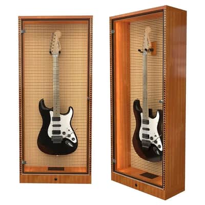 A&S Crafted Products SCX-VT The ShowCase™ Deluxe Guitar Display Case – LED Lighting, Humidity Controlled – For Acoustic & Electric Guitars - Made in USA image 1