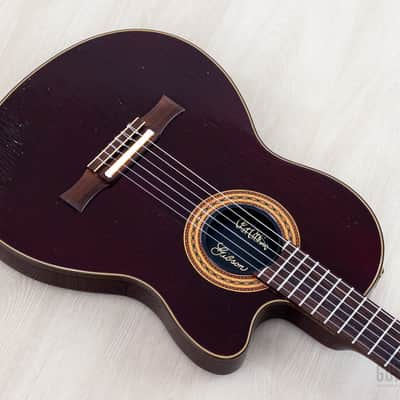 1993 Gibson Chet Atkins CE Classical Wine Red Cutaway Acoustic Electric Nylon String Guitar w/ Case & Tags, Yamano image 9