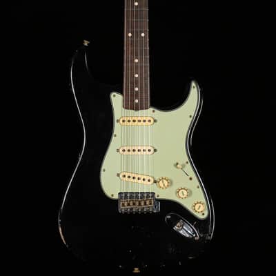 Fender Custom Shop Masterbuilt Andy Hicks True '62 Strat Journeyman Relic Black Brazilian '59 C (466) image 3