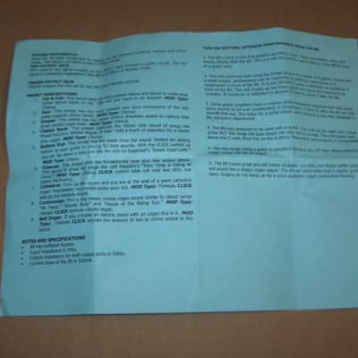lightly handled - generally clean (some very light cloudy surface scuffs / surface gray markings) Electro Harmonix EMPTY CARDBOARD BOX and original Owner's Instructions ONLY for B9 Organ Machine pedal (NO Pedal, NO other paperwork) image 19