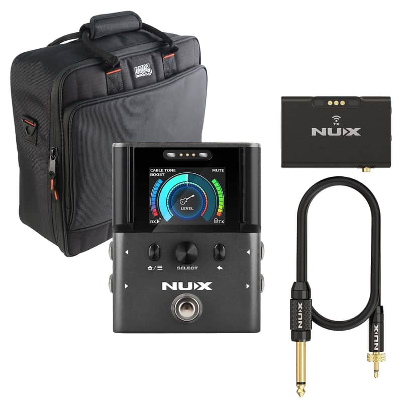 NUX B-8 Professional Guitar Wireless System (2.4GHz) - Gator G-MIXERBAG-1515 Bundle image 1
