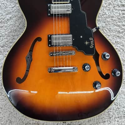 Mint Guild Starfire IV ST Maple Semi Hollow Sunburst Electric Guitar with Case image 9