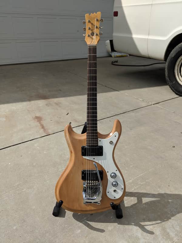 Mosrite Ventures II - 1965 - Wood Color - with Original Case image 1