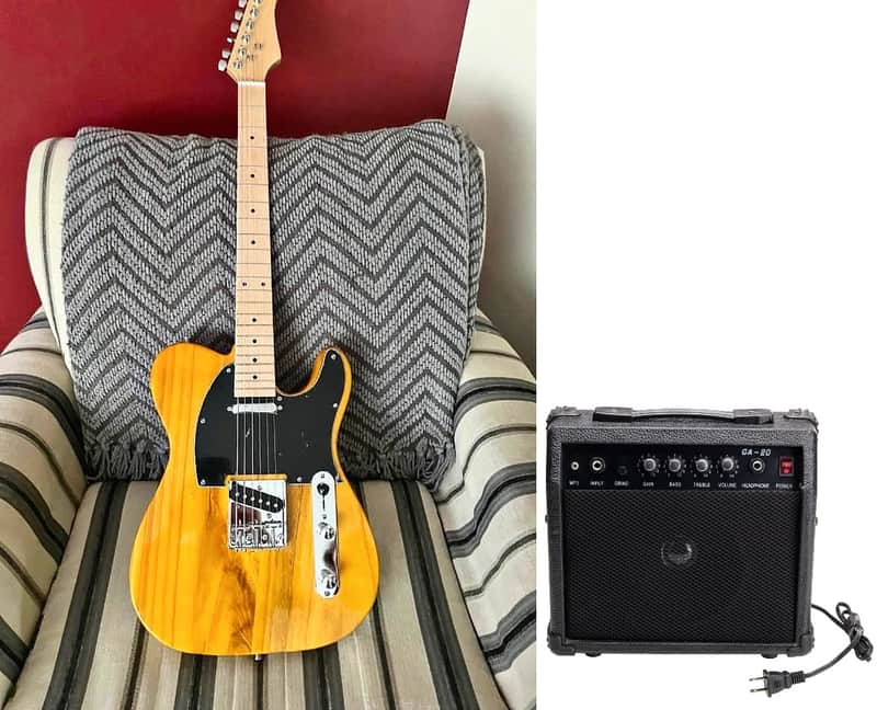🎸+Amp! T Style Electric Guitar +Soft Case/Gig Bag, Strap, Cable!🎸 image 1