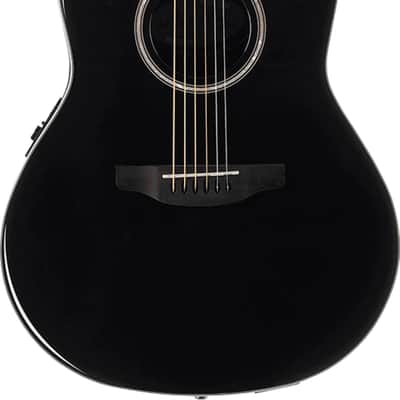 Ovation Applause AB24 Traditional Grand Auditorium Acoustic-Electric Guitar, Spruce Top, Black Satin image 2