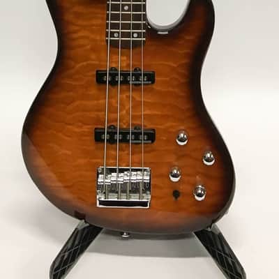 1998 Fender Quilt Top 4 String Electric Jazz Bass 24 with Hardshell Case image 1