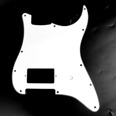 Custom Strat 1-pickup Layout Style Guitar Pickguard ,3ply White