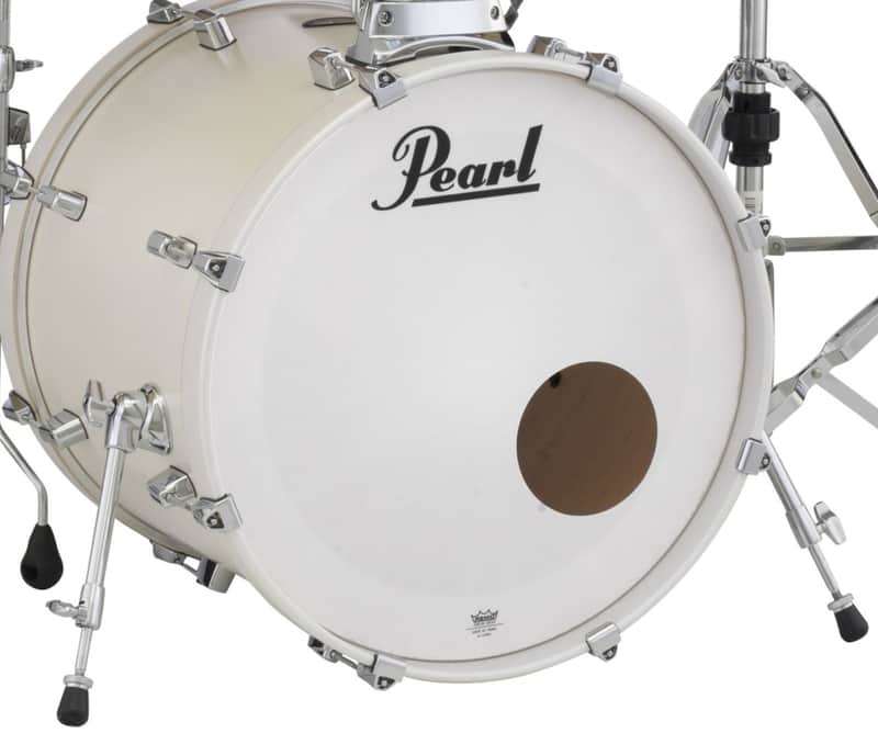 Pearl Decade Maple 22x18" Bass Drum White Satin Pearl #229 w/BB-300 Tom Bracket | NEW | Authorized Dealer image 1