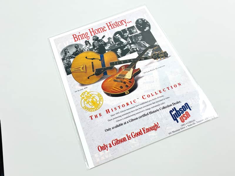 Gibson USA “Bring Home History” Historic Collection Dealer Flyer 1994 image 1