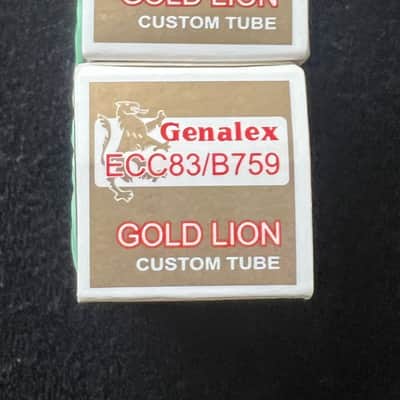 BRAND NEW Matched Pair (2) Genalex Gold Lion ECC83/B759 Preamp Tubes: OVERSTOCK image 2