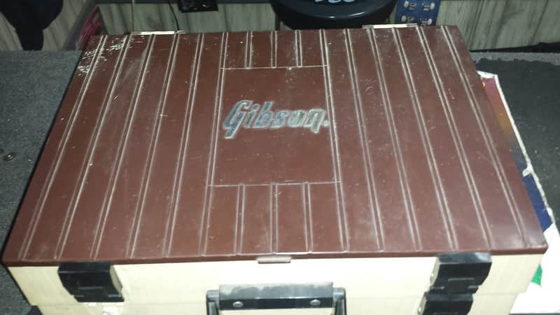 Gibson vintage guitar parts box late 60's/70's brown and cream image 1