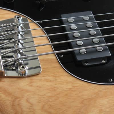 Ernie Ball Music Man StingRay 5 H Left Handed Lefty 5 String Electric Bass - Natural Gloss Finish image 4