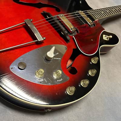 1960's Harmony H-66 Vibra Jet Sunburst w/OSSC & Strap & Cord ! 1-OWNER !! RARE!!! image 12