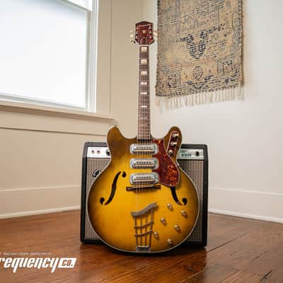 Harmony H-75 Hollowbody Electric Guitar in Vintage Burst - 1963 image 2