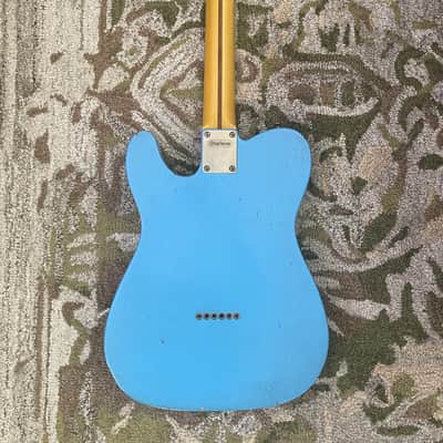 LSL T Bone Tele Masterbuilt By Chris Fleming Lake Arrowhead Blue image 6