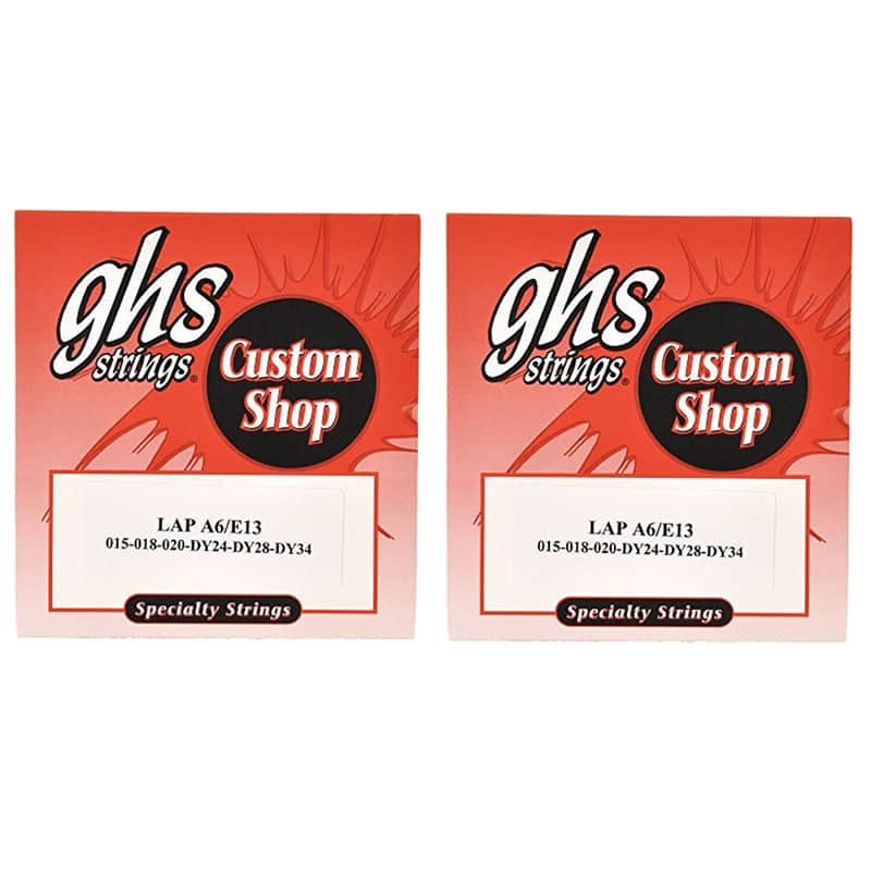 GHS Electric Lap Steel Strings A6/E13 Tuning 15-34 2 Pack Bundle image 1
