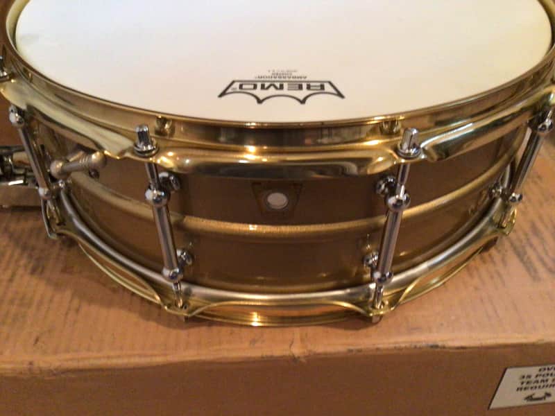 Ludwig 5.5x14 Super Sensitive 60s - Gold powdercoat image 1