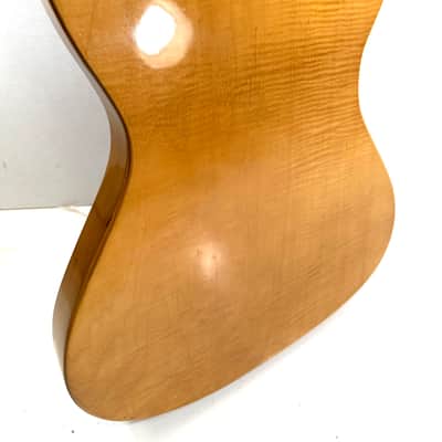 Kay electric guitar with gold hardware and flame maple body K300 K-300 speed bump 1955 - Tiger maple image 12
