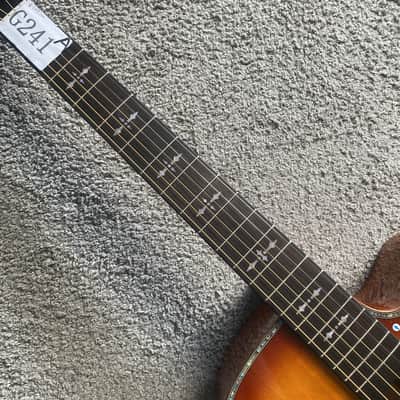 Sunburst 41 Inch Acoustic Guitar, Spruce Mahogany Body, Abalone Inlay Binding, Rosewood Fingerboard Neck image 9