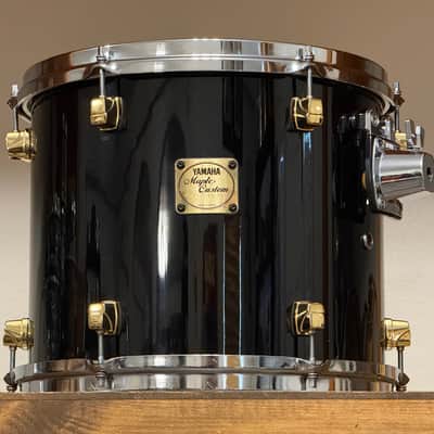 1990's Yamaha Maple Custom 10/12/13/16/22 Black Lacquer Drum Kit image 22