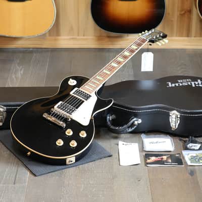 2007 Gibson Les Paul Classic Electric Guitar Black Ebony + OHSC image 1