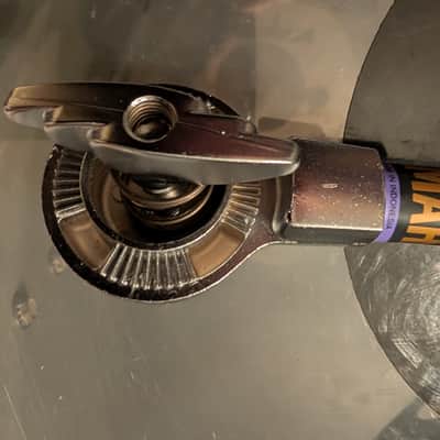 Yamaha Purple Label Cymbal Attachment for Stack or Hi Hat Set Up like 80s Weckl CSAT-940 Flat Metal Aluminum Look image 7