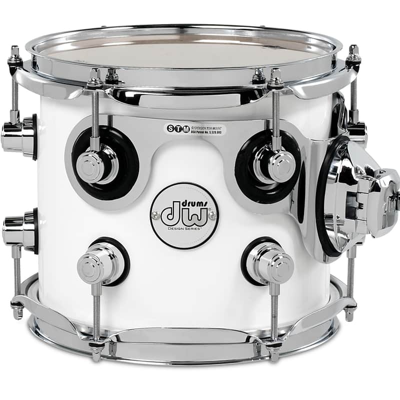 DW Design Series  Gloss White 7 x 8" Tom  DDLG0708TTWH image 1