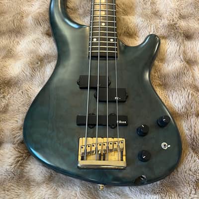 Super Rare 1989 1990 1992 Greco PXB-1200 PXB 1200 PXB1200 Phoenix 4 string Bass - Transparent Blue MIJ Japan Fujigen 26 frets brass nut P Duce pickups MIJ Ibanez Prestige HSC image 3