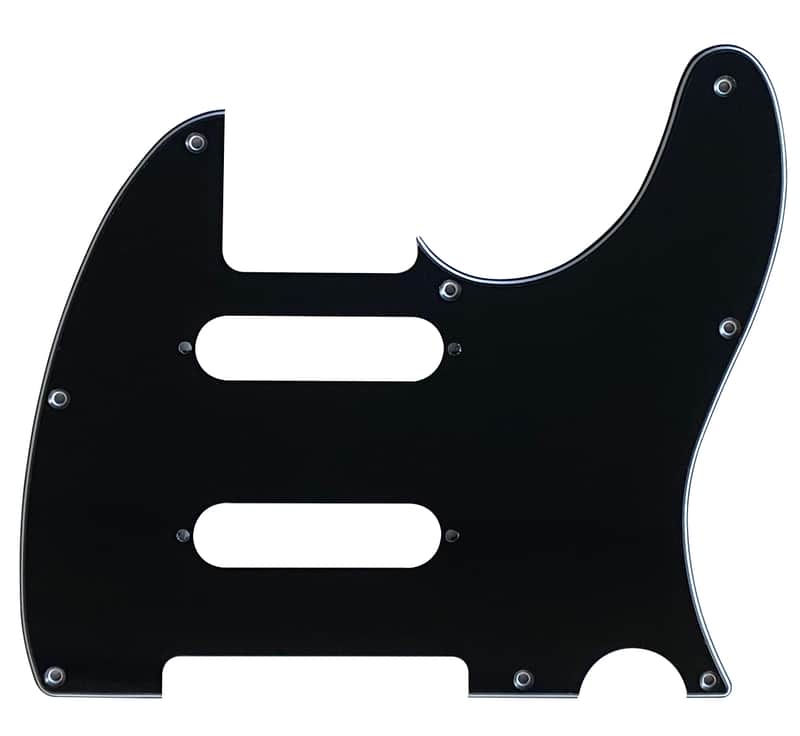 New 3 Ply Black Fits Fender Telecaster Double ST Single Coil Guitar Pickguard image 1