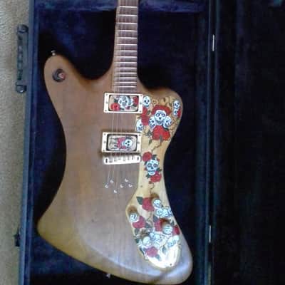 custom unique stock, Firebird R slab guitar,"Skulls&Roses",,handpainted+carved,collector item trades image 23