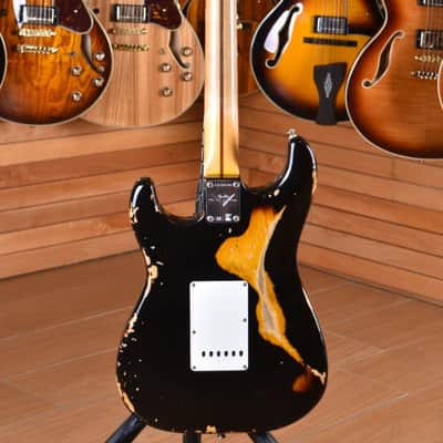 Fender Custom Shop Stratocaster 1955 Heavy Relic Aged Black over 2 Tone Sunburst 30th Anniversary #045 image 19