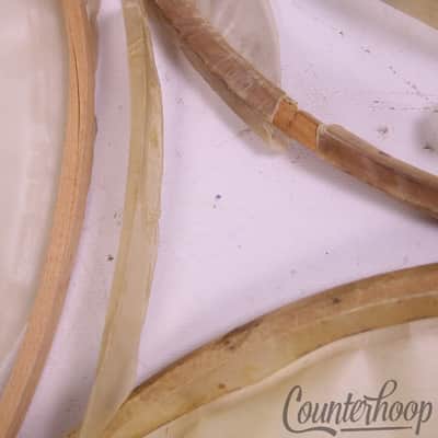 Ludwig 3x 14" Snare Drum Slunk Calf Skin Heads Resonant Side Set Vintage 20s USA image 3