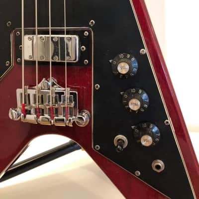 Greco FVB 1978 Burgundy Flying V Bass image 4