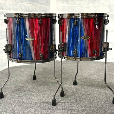 Tama Starclassic Limited Edition Walnut/Birch 5pc Drum Set Crimson Sapphire Cascade image 4
