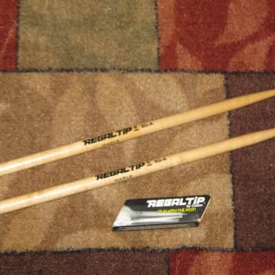 one pair (new old stock) near A+ condition Regal Tip SG-A sticks: maple wood / natural stain finish (with paper sleeve packaging) from 2000s / 2010s image 1
