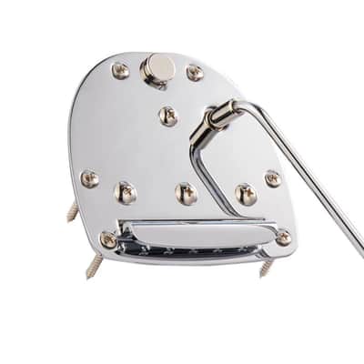 Jaguar / Jazzmaster Style Tremolo Vibrato Assembly with Locking Button - Chrome image 2