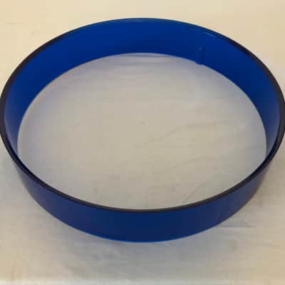 Custom Blue Acrylic 14x2.5 Shell for Pearl 14x4 Free Floating Snare Drum, Floater image 1