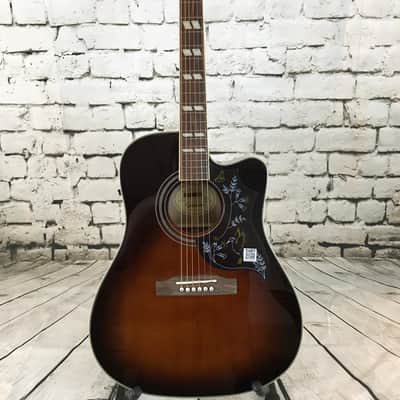 Epiphone Limited Edition Hummingbird Performer PRO Electric/Acoustic Guitar – Tobacco Sunburst image 1