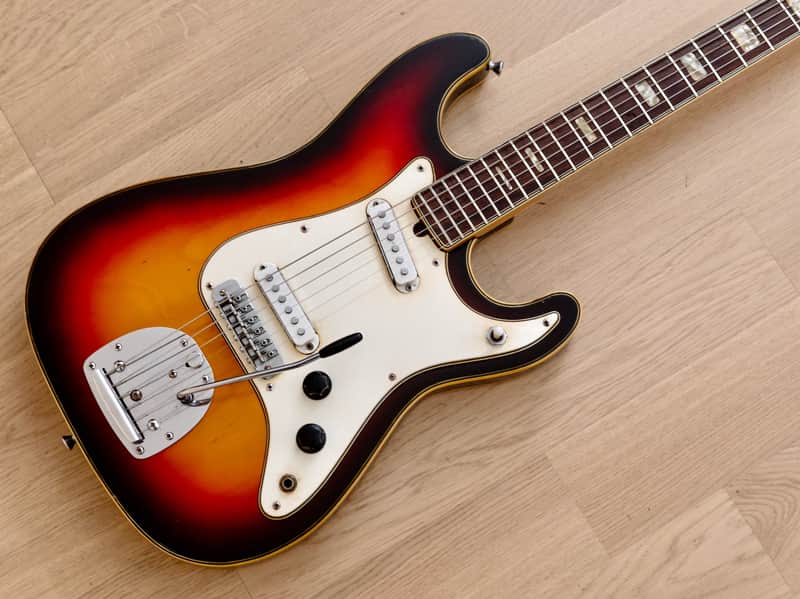 1960s Elk Wild Cat Vintage Semi-Hollow Electric Guitar Sunburst