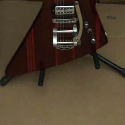 Custom Explorer-Type Electric Guitar LOADED - Gloss Red image 1