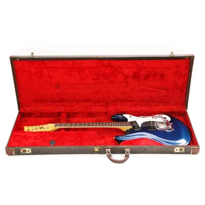 1966 Mosrite The Ventures Model XII 12-String Vintage Electric Solidbody Guitar – ’66 Post Vibramute in Original Dark Ink Blue Metallic w/ Orig. Hard Case (T193) image 3