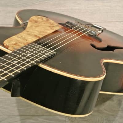1940's S.S. Stewart by Harmony H1328 Archtop Guitar- Fancy Inlay Binding image 8