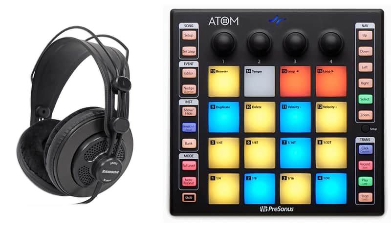 PRESONUS ATOM 16 Pad USB MIDI RGB DJ Controller+Studio One Software+Headphones image 1