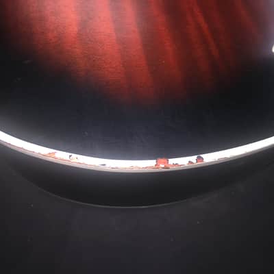 Harmony Stella H933 F-70 Acoustic guitar 1960's Dark Red Burst image 8